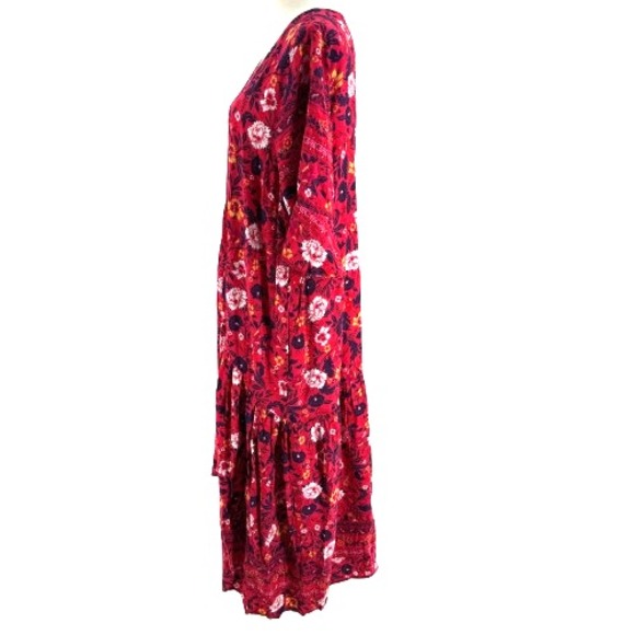 LORALETTE Valerie Border Women's Maxi Dress‎ 2XL 18/20 Magenta Floral Flowy NEW - Picture 3 of 13